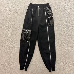 NIKE Pants Cargo Zip Up Legs Faux Leather Pockets Joggers‎ Sweatpants